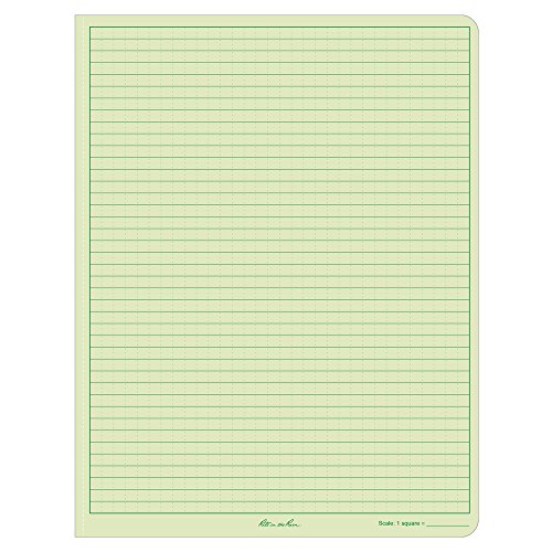 Rite in the Rain Weatherproof Hard Cover Notebook, 8 3/4" x 11 1/4", Green Cover, Universal Pattern (No. 970F-MX)