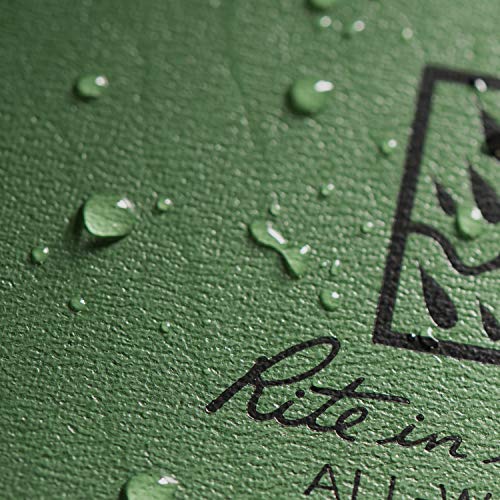 Rite in the Rain Weatherproof Hard Cover Notebook, 8 3/4" x 11 1/4", Green Cover, Universal Pattern (No. 970F-MX)