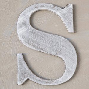 The Lucky Clover Trading S Wood Block, 24" L, Charcoal Grey Wall Letter, Gray