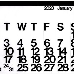 Stendig 2022 Wall, Office & Home Calendar, Authentic Original Design of Massimo Vignelli