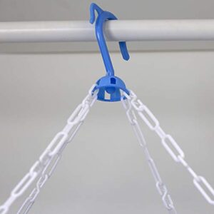 Home Basics 20 Hook Hanging Clothing Drying Rack, Rotates 360 Degrees, Indoor and Outdoor, Blue