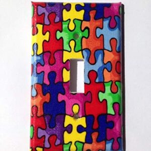 Puzzle Piece Light Switch Cover Various Sizes Offered