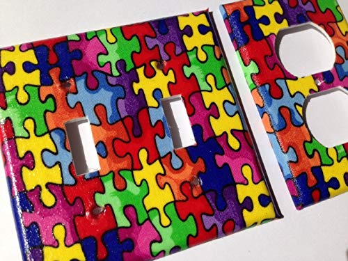 Puzzle Piece Light Switch Cover Various Sizes Offered