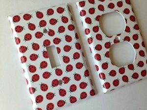 ladybug light switch plate cover various sizes offered