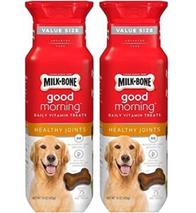 milk-bone good morning healthy joints daily vitamin dog treats, 15 oz., pack of 2