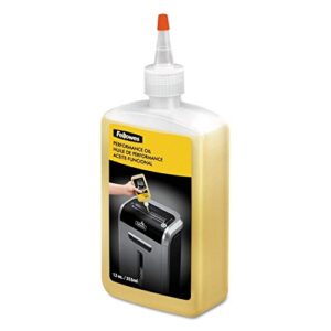 fellowes 3 x shredder oil, 12 oz. bottle with extension nozzle (35250), 3-pack