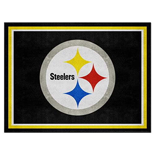 FANMATS 17389 NFL Pittsburgh Steelers Rug, Team Color, 87" x 117"