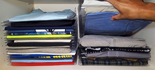 EZSTAX Closet Organizer and Shirt Folder | Regular Size, 20-Pack