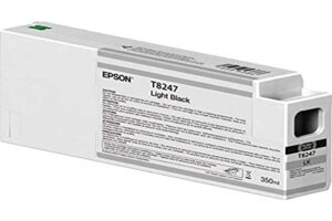 epson ultrachrome hd ink cartridge - 350ml light black (t824700)