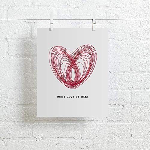 Guns & Roses | Sweet Child Of Mine - song lyric wall art print music poster heart home decor