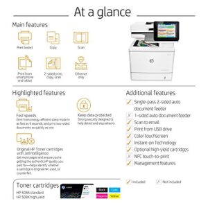 HP Color LaserJet Enterprise MFP M577dn Duplex Printer with One-Year, Next-Business Day, Onsite Warranty (B5L46A)