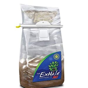 Exhale Homegrown CO2 365 - Self-Activated Bag with Hanger & Twin Canaries Chart for Grow Rooms & Tents - Great for Indoor Grow Rooms - CO2 for Grow Tents - 4lbs