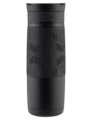 Contigo,Stainless Steel 72086 TRANSIT 16OZ MATTE BLACK GRIP A, 1 Count (Pack of 1)