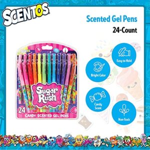 Scentos Scented Gel Pens - 24-Count - Assorted Color Pens for Kids or Adults in Sugar Rush Candy Scents - Cool Writing & Journaling Gift Idea