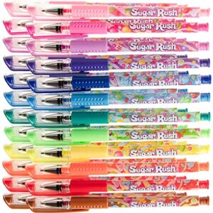 Scentos Scented Gel Pens - 24-Count - Assorted Color Pens for Kids or Adults in Sugar Rush Candy Scents - Cool Writing & Journaling Gift Idea