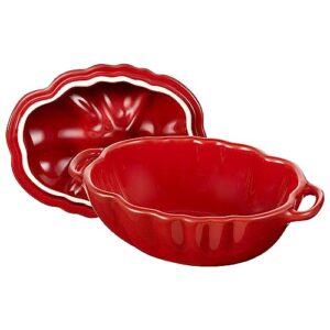 STAUB Ceramics Dutch Oven 16-oz Petite Tomato Cocotte, Cherry