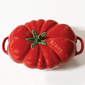 STAUB Ceramics Dutch Oven 16-oz Petite Tomato Cocotte, Cherry