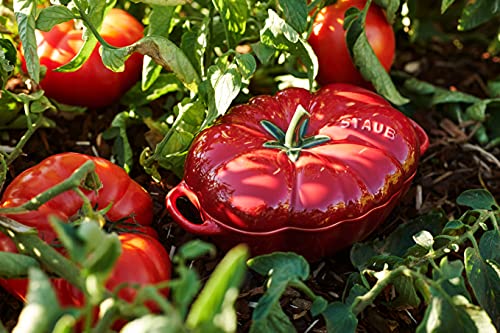 STAUB Ceramics Dutch Oven 16-oz Petite Tomato Cocotte, Cherry