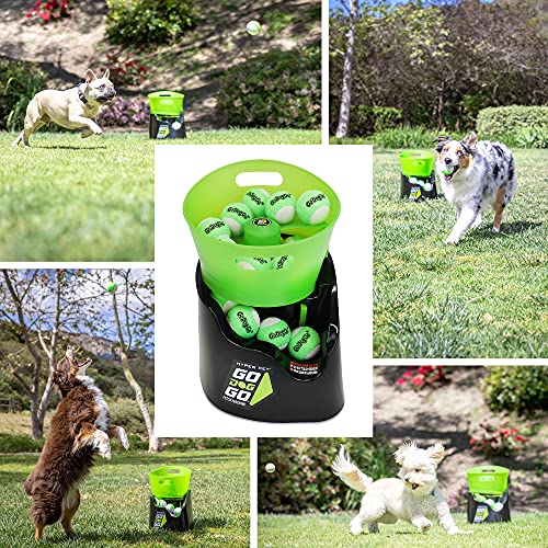 Hyper Pet GoDogGo Fetch Machine Dog Ball Launcher & Automatic Ball Launcher for Dogs With Five 2.5" Balls for Dogs 20-60 Pounds