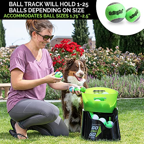 Hyper Pet GoDogGo Fetch Machine Dog Ball Launcher & Automatic Ball Launcher for Dogs With Five 2.5" Balls for Dogs 20-60 Pounds