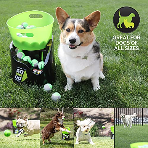 Hyper Pet GoDogGo Fetch Machine Dog Ball Launcher & Automatic Ball Launcher for Dogs With Five 2.5" Balls for Dogs 20-60 Pounds