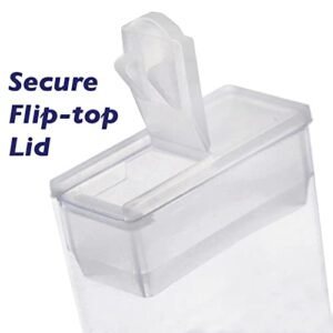 The Beadsmith Clear Plastic Boxes - Rectangle with a Flip Top Cap - 7/16” x 1” x 3-3/4” - Use for Beads, Bath Salts, Wedding & Party Favors, Home or Office Storage - Bag of 100