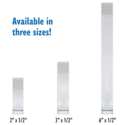 The Beadsmith Clear Plastic Tubes - 3 x .5 Inch Square Tubes - Flat Caps - Use for Beads, Bath Salts, Wedding & Party Favors, Home or Office Storage - Bag of 100