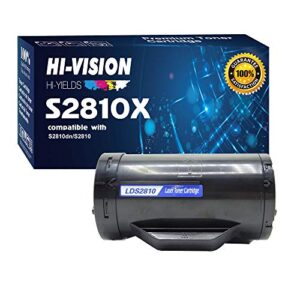 hi-vision® 1 pack compatible s2810x high yield (6,000 pages, 593-bbmf) black toner cartridge replacement for h815dw / s2810dn / s2815dn printers