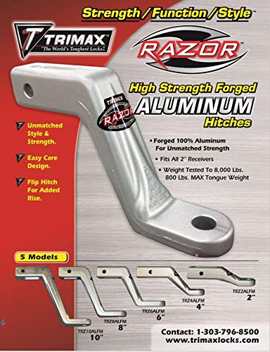 Trimax TRZ6ALFM 6" Aluminum Forged Fixed Ball Mount