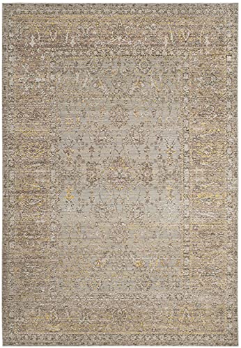 SAFAVIEH Valencia Collection Accent Rug - 4' x 6', Grey & Multi, Boho Chic Distressed Design, Non-Shedding & Easy Care, Ideal for High Traffic Areas in Entryway, Living Room, Bedroom (VAL123C)