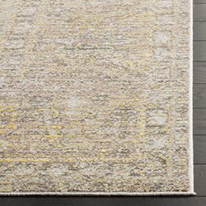 SAFAVIEH Valencia Collection Accent Rug - 4' x 6', Grey & Multi, Boho Chic Distressed Design, Non-Shedding & Easy Care, Ideal for High Traffic Areas in Entryway, Living Room, Bedroom (VAL123C)