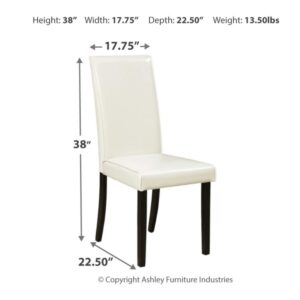 Signature Design by Ashley Kimonte Parsons 19" Dining Room Chair, Set of 2, Ivory