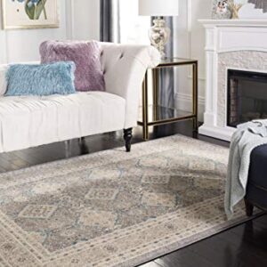 SAFAVIEH Sofia Collection 9' x 12' Light Grey/Beige SOF366B Vintage Oriental Distressed Non-Shedding Living Room Bedroom Dining Home Office Area Rug