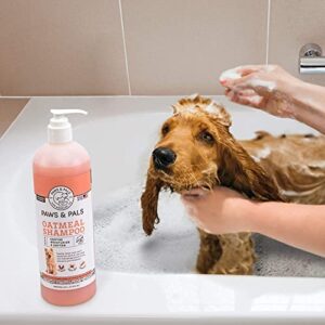 6-in-1 Dog Shampoo and Conditioner for Itchy Skin, Made in USA - 20oz Vet Formula Natural Medicated Best for De-Shedding, Itch Relief, Smelly Odor, Dry Sensitive Skin - Dogs & Cats Oatmeal Pet Wash