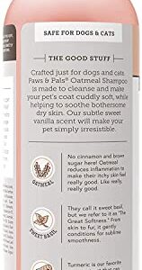 6-in-1 Dog Shampoo and Conditioner for Itchy Skin, Made in USA - 20oz Vet Formula Natural Medicated Best for De-Shedding, Itch Relief, Smelly Odor, Dry Sensitive Skin - Dogs & Cats Oatmeal Pet Wash