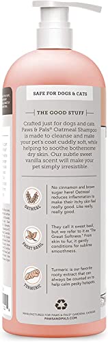 6-in-1 Dog Shampoo and Conditioner for Itchy Skin, Made in USA - 20oz Vet Formula Natural Medicated Best for De-Shedding, Itch Relief, Smelly Odor, Dry Sensitive Skin - Dogs & Cats Oatmeal Pet Wash