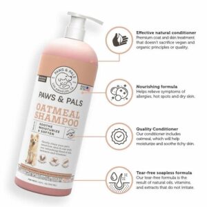 6-in-1 Dog Shampoo and Conditioner for Itchy Skin, Made in USA - 20oz Vet Formula Natural Medicated Best for De-Shedding, Itch Relief, Smelly Odor, Dry Sensitive Skin - Dogs & Cats Oatmeal Pet Wash