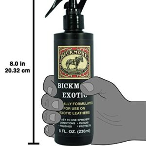 Bickmore Exotic 8oz - Specially Formulated Leather Spray Used to Clean Condition Polish and Protect Exotic Leathers & Reptile Skins