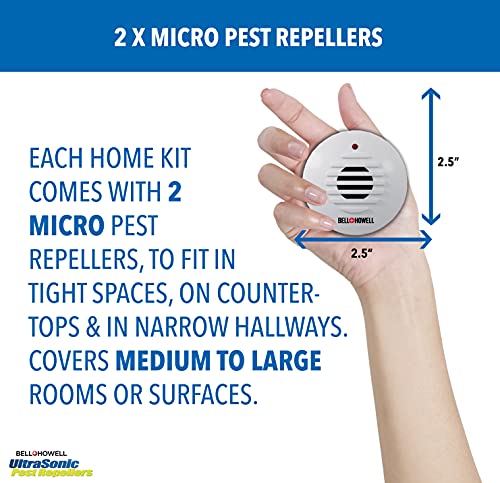 Bell and Howell Ultrasonic Pest Repeller Home Kit (Pack of 6), Ultrasonic Pest Repeller, Pest Repellent for Home, Bedroom, Office, Kitchen, Warehouse, Hotel, Safe for Human and Pet