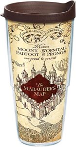 tervis harry potter the marauder's map made in usa double walled insulated tumbler travel cup keeps drinks cold & hot, 24oz, classic