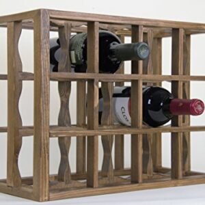 Victoria Wine Rack 12 Bottles Solid Pine Pecan Stain (Pecan)