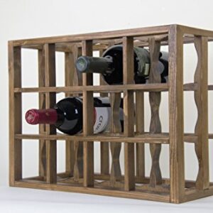 Victoria Wine Rack 12 Bottles Solid Pine Pecan Stain (Pecan)