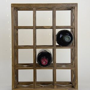 Victoria Wine Rack 12 Bottles Solid Pine Pecan Stain (Pecan)