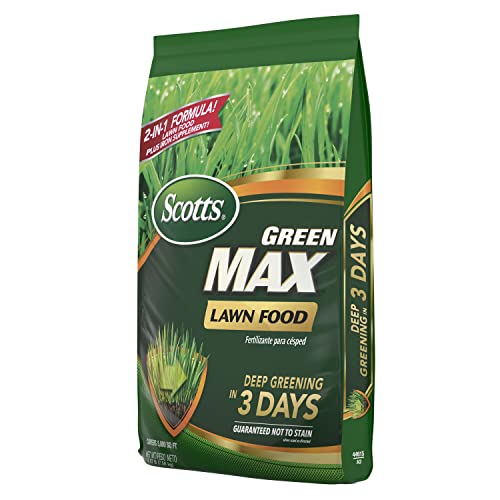 Scotts Green Max Lawn Food, Lawn Fertilizer Plus Iron Supplement for Greener Grass, 5,000 sq. ft., 16.67 lbs.