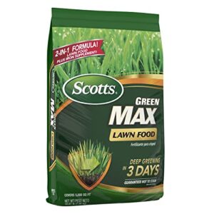 Scotts Green Max Lawn Food, Lawn Fertilizer Plus Iron Supplement for Greener Grass, 5,000 sq. ft., 16.67 lbs.