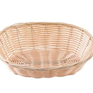 TableCraft Products C1174W Basket, Oval, Natural, 9" x 6" x 2.25" (Pack of 12)