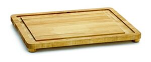 tablecraft products cbw20161l wood cutting board, non-skid, 20" x 16" x 1" carving board with feet