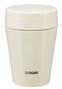 tiger stainless steel vacuum insulated soup cup, 12-ounce, cauliflower white