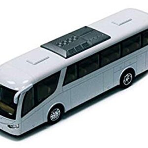 Kinsmart Coach Bus, White 7" Die Cast Model Toy Car