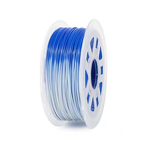 Gizmo Dorks 3mm (2.85mm) PLA Filament, 1 kg for 3D Printers, Color Change Blue to White